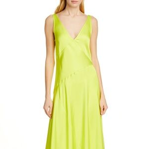 Ralph Lauren Neon Lime Green Maxi Dress